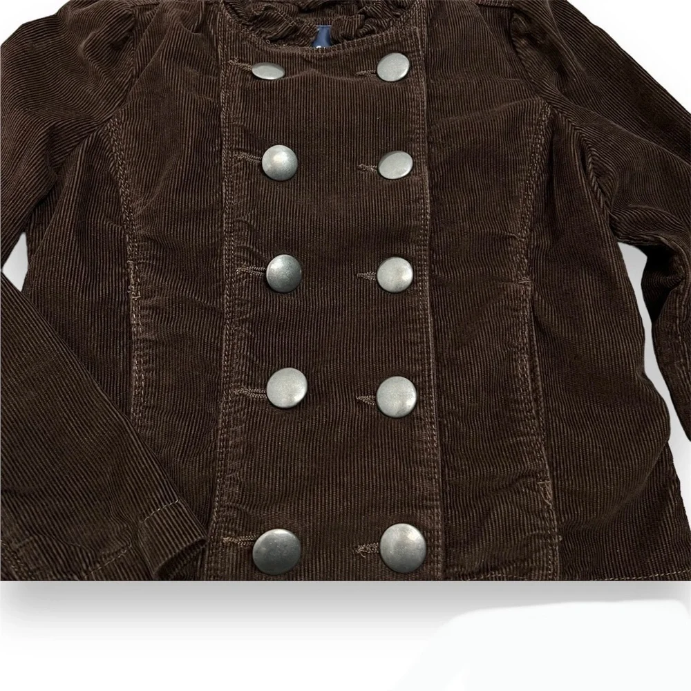 Gap Kids Brown Corduroy Ruffle Jacket‎ Girls M 8